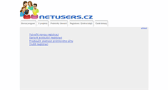 Desktop Screenshot of netusers.cz